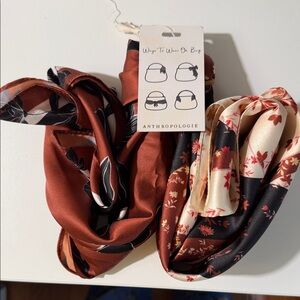 NWT Anthropologie Silk Scarves